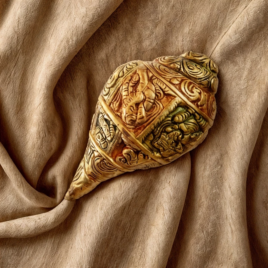 Big Brass Shankh | symbol in Hinduism | For worship | For temple |