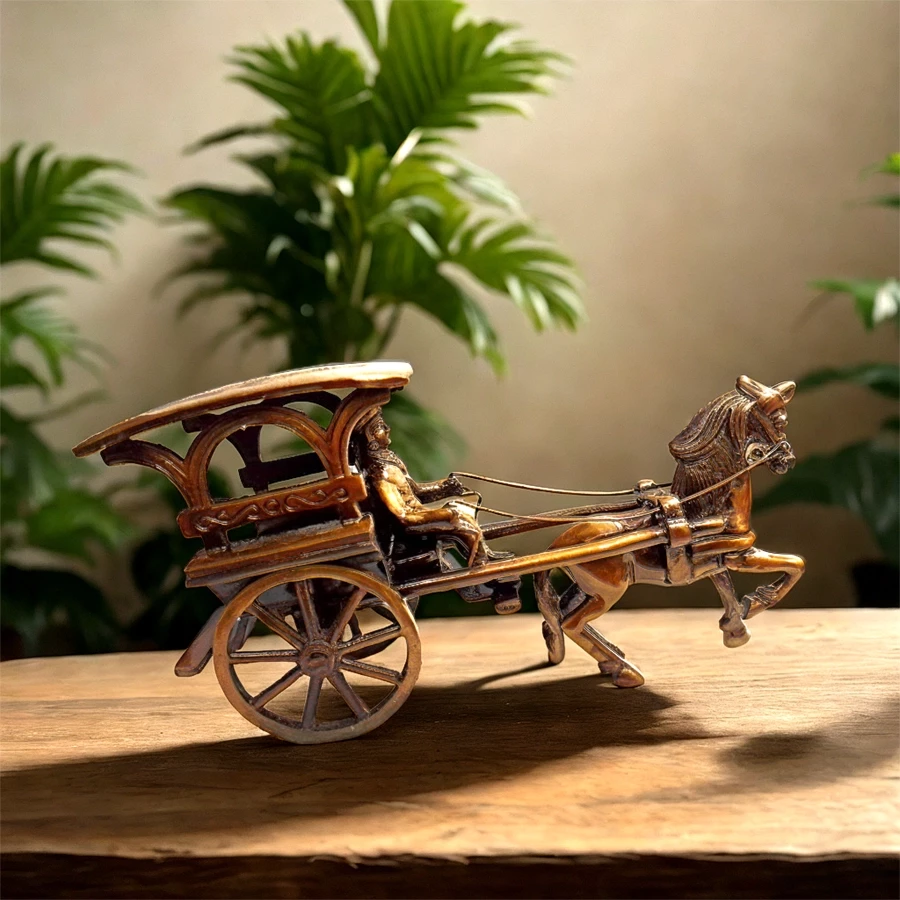 Brass Horse Cart06 | Brass Golden Gleam | Cheery Chariot | Brass Art | Home Decor |
