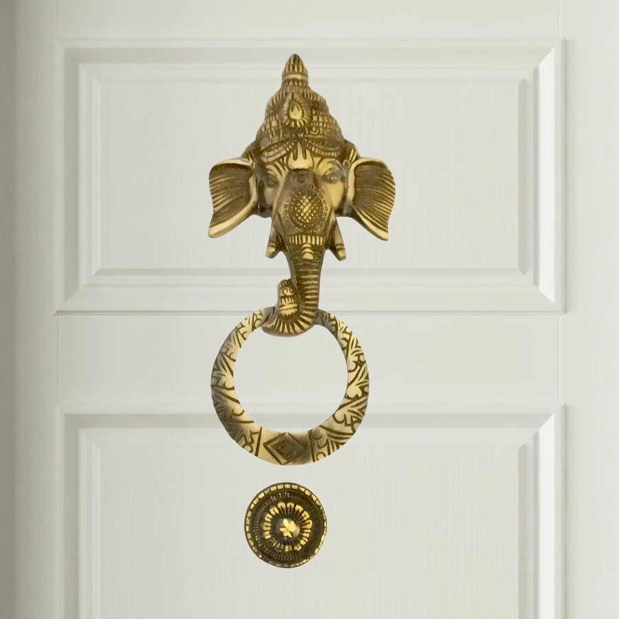 Ganpati brass door knocker