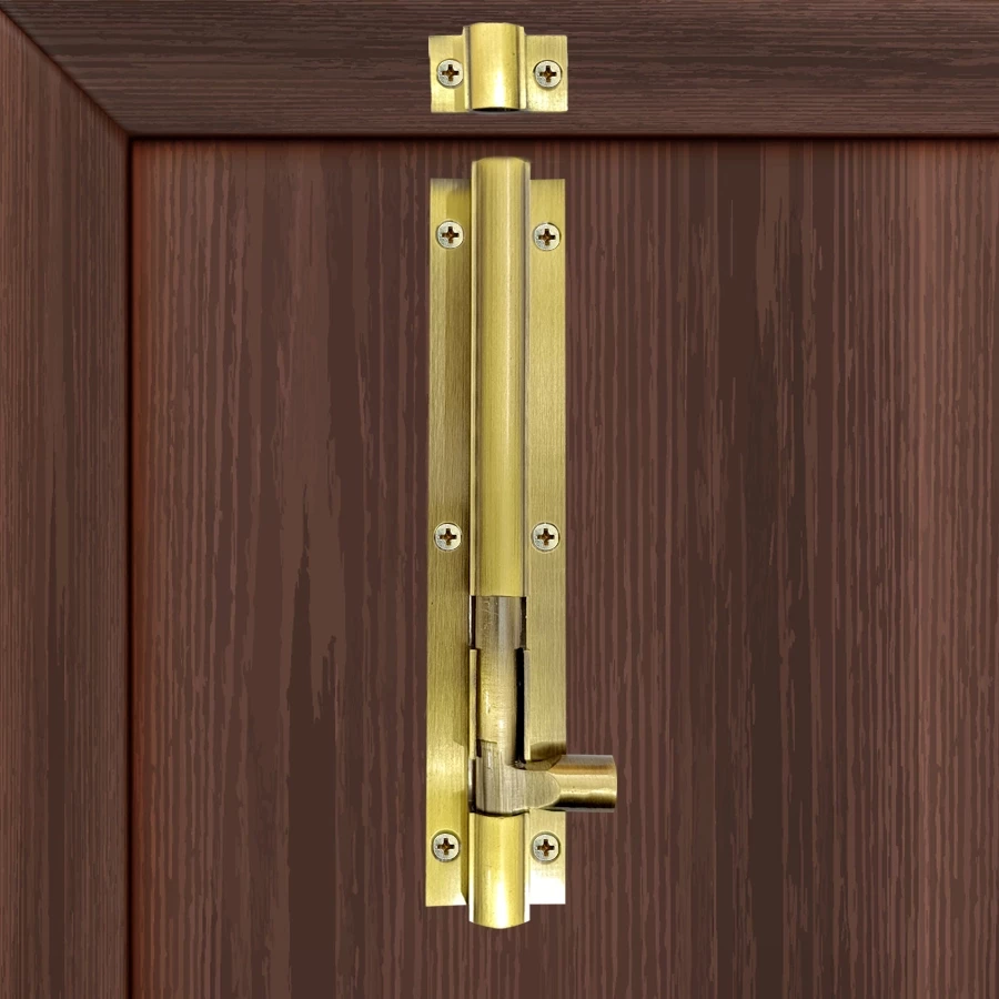 6" Brass Tower Bolt BTB-001 | Antique Tower Bolt | Door Barrel Bolt | Window Tower Bolt
