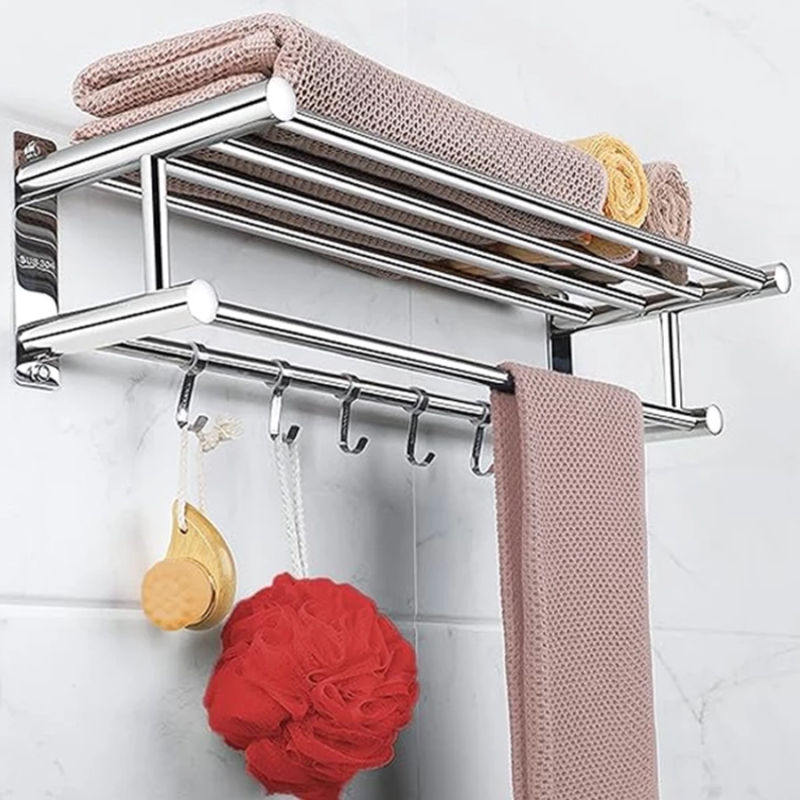 Momali Bathroom Towel Racks (24), Silver, Stainless Steel