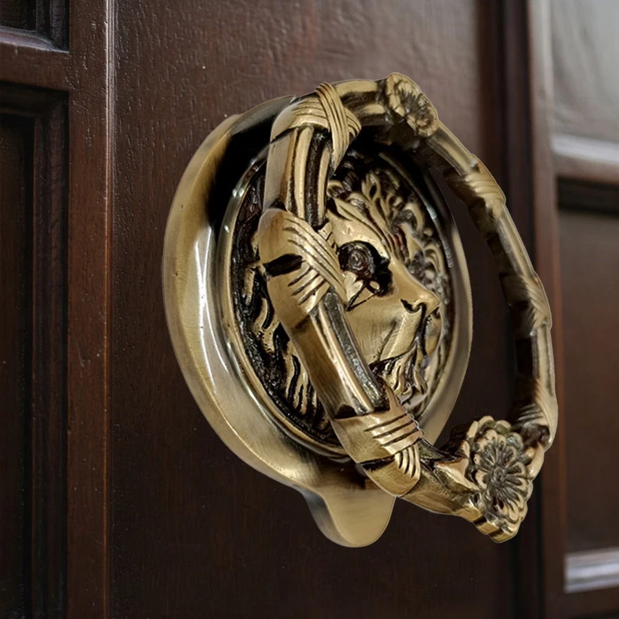Royal Lion Brass Door Knocker