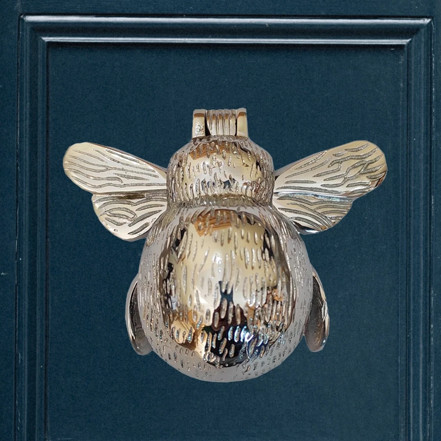 3" C-Bug Brass Door Knocker DK-014 | Chrome C-Bug Door Knocker | Ring door knockers | Solid brass door knockers