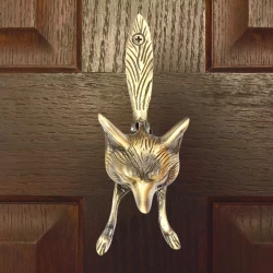 5" Brass Fox Door Knocker DK-014 | Fox Antique Door knocker | Fox vintage Door Knocker |