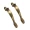 4" 2 Piece Brass Cabinet Handle CH-017 | Brass Antique Handle | Brass Antique Drawer Handle | Brass Antique Window Handle