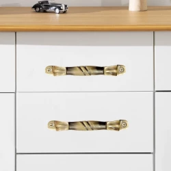 6" 2 Piece Brass Cabinet Handle CH-001 | Brass Antique Handle | Brass Antique Drawer Handle | Brass Antique Window Handle