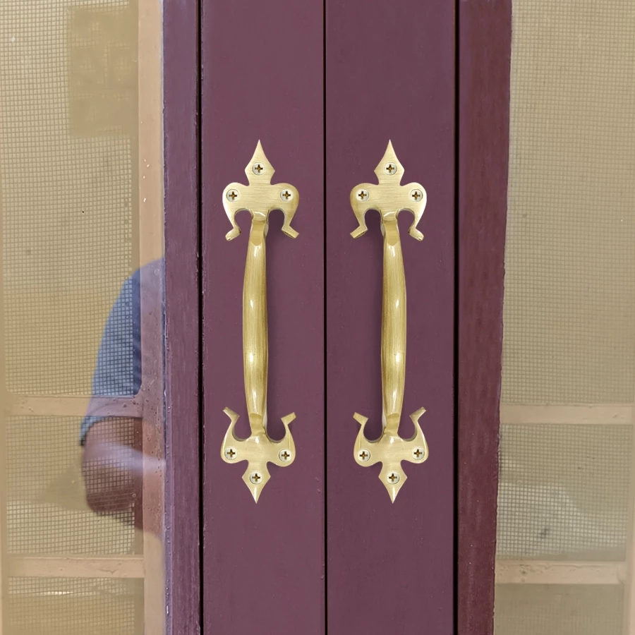 7" Brass Trishul Handle CH-32 | Brass Cabinet Handle | Brass Antique Handle | Brass Antique Drawer Handle | Brass Antique Window Handle