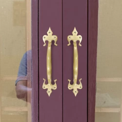 7.5" 2 Piece Brass Trishul Handle CH-32 | Brass Cabinet Handle | Brass Antique Handle | Brass Antique Drawer Handle | Brass Antique Window Handle