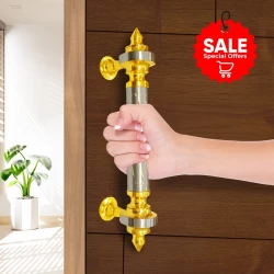 8" Brass Pull Handle PH-012 | Silver Gold Pull Handle | Door Pull Handle | Brass Heavy Duty Door Handle Pack Of 2