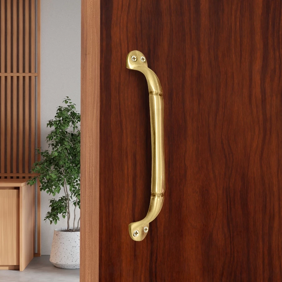 7" Brass Pull Handle PH-006 | Brass Antique Pull Handle | Door Pull Handle | Brass Heavy Duty Door Handle