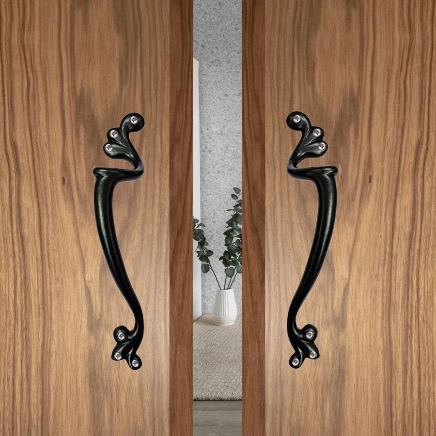 11"  Cast Iron Pull Handle CIPH-003 | Black Powder Coating | Door Pull Handle | Pull Handle For Home & Kitchen Interior