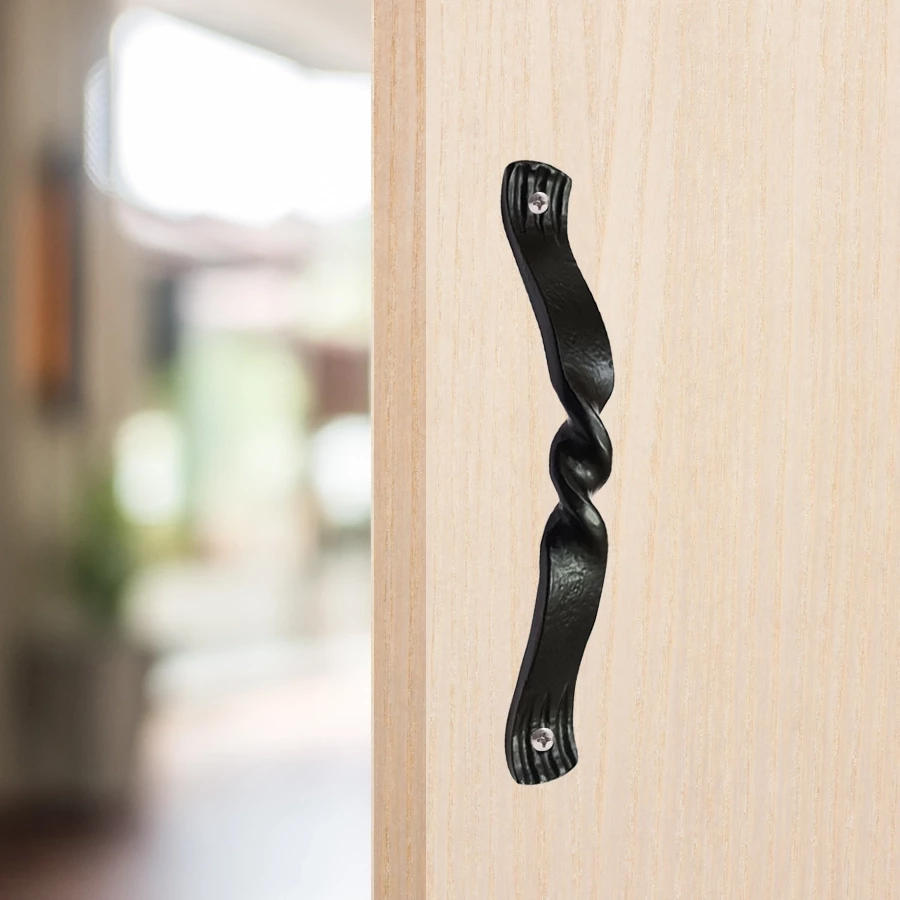 9" Cast Iron Pull Handle CIPH-004 | Black Powder Coating | Door Pull Handle | Pull Handle For Home & Kitchen Interior