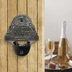 10cm Cast Iron Opener CIOP-003 | Black Powder Coating Bottle Opener |Cast Iron Hand Decor Bottle Opener |