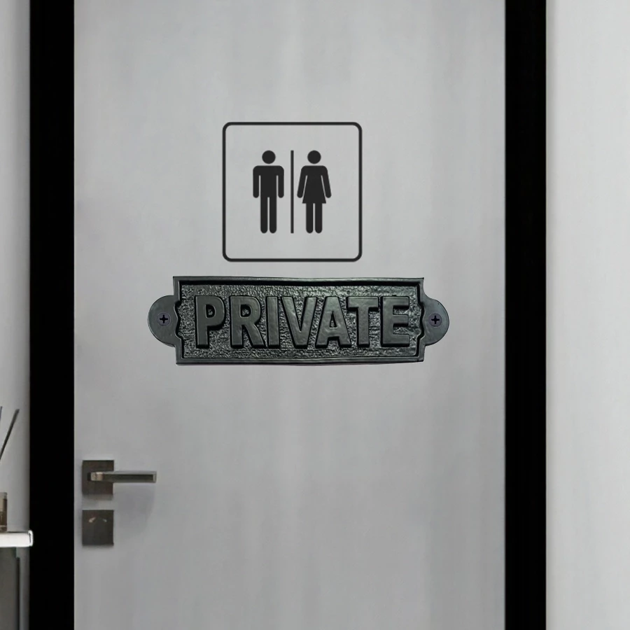 6cm Cast Iron Letter Plate CIDS-004 | Cast Iron Door Plate | Cast Iron Door Sine Plate | Cast Iron Black Powder Coating Letter Plate