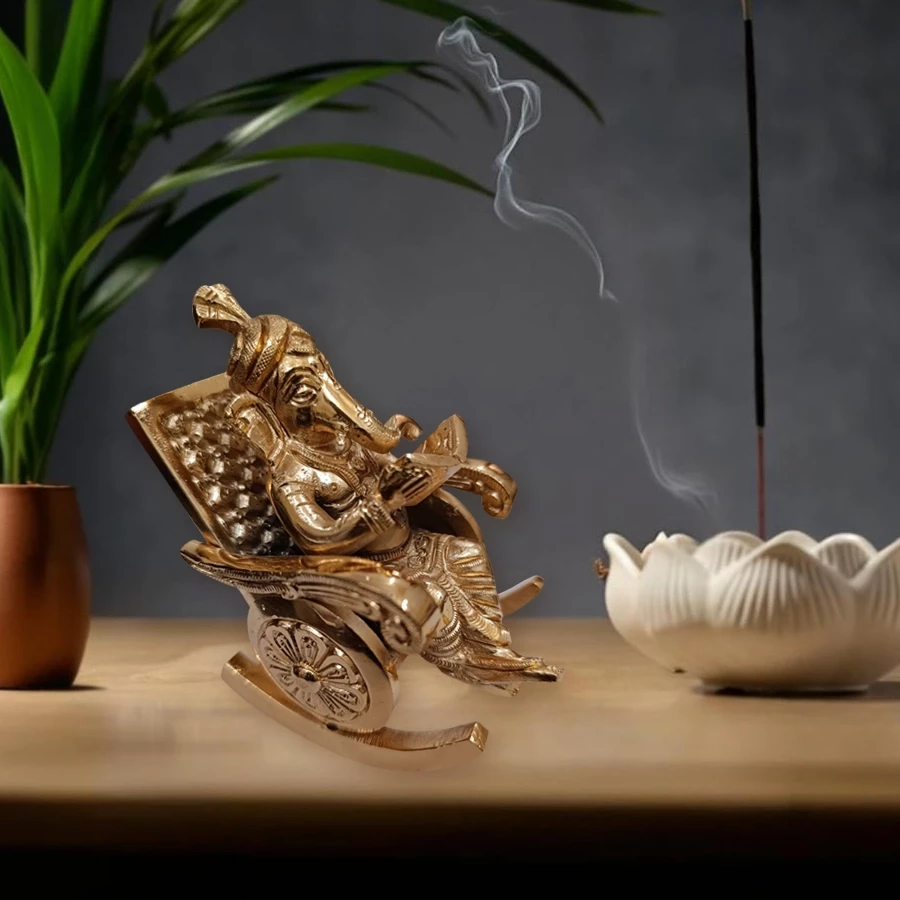 ASMITA CREATIONS Brass Ganesha Idol | Ganesh Muti | Ganpati Idol | Brass Lord Ganesha | Ganpati for Pooja | Bhagawan Ganesha | Ganesh Idol for Home | Ganesh Chaturthi Decoration Items (ACBCG001)