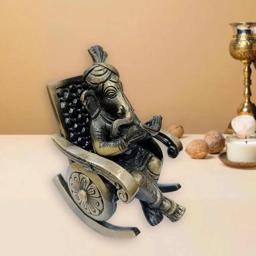 Brass Ganesha Idol BCG-001| Ganesh Muti | Ganpati Idol | Brass Lord Ganesha | Ganpati for Pooja | Bhagawan Ganesha | Ganesh Idol for Home | Ganesh Chaturthi Decoration Items (ACBCG002)