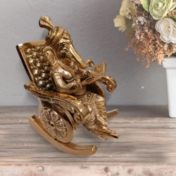 12cm Pack of 1 Brass Chair Ganesha Idol BCG-001 |Rose Gold Finish | Ganpati Idol | Brass Lord Ganesha | Ganpati for Pooja | Bhagawan Ganesha | Ganesh Idol for Home | Ganesh Chaturthi Decoration Items (ACBCG001)