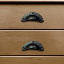 9.5cm 4 Piece Cast Iron Cabinet Handle CIDPH-004 | Black Powder Coating |Drawer Cabinet Handle | Cabinet Handle For Kitchen / Drawer/Interior