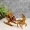 Brass Santa as Ganesha Showpiece, Brass Ganeshas Sleigh Riding Reindeer, Standard, Pack of 1