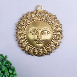 Advanzo Brass Large Shankh Design Sun Wall Hanging | Home Decor