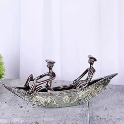 Advanzo Long Kerala Boat Brass Showpiece, Show Pieces for Home Decor, Show Pieces for Gift, Showpiece for TV Unit, Home Decor Items for Living Room, Standard, Pack of 1