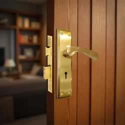 8" Brass Mortise Lock BML-401 | Brass 6 Lever Mortise Lock | Brass Heavy Duty 3 Key Mortise Door Lock |