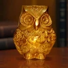 5.75 cm Pack of - 1  Big Brass Owl | Handcrafted Brass Owl Showpiece | Brass Polished Lacquer Finish | Vastu Owl Figurine for Home & Office Decor | Symbol Of Luck | Ethnic Brass Showpiece