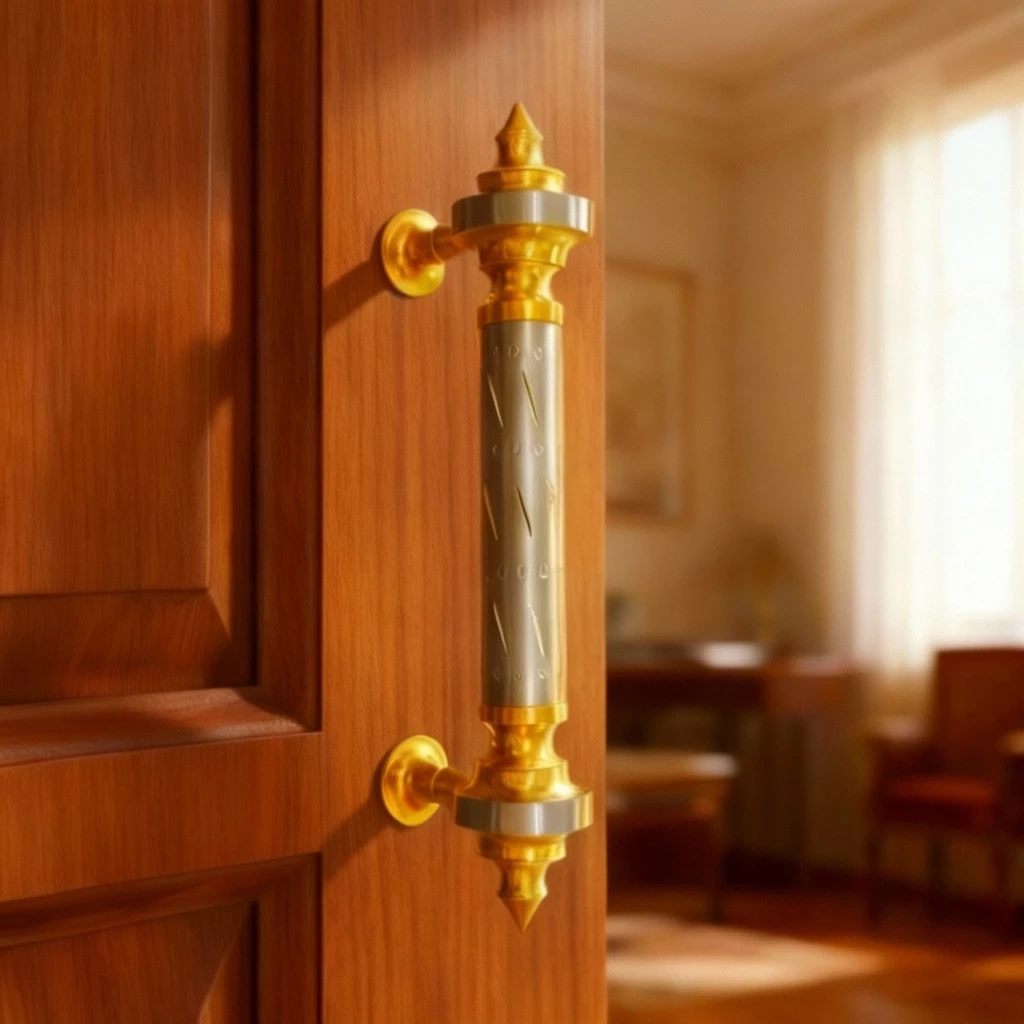 10" Brass Pull Handle PH-017 | Silver Gold Pull Handle | Door Pull Handle | Brass Heavy Duty Door Handle | Pack Of 2