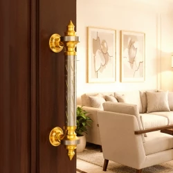 11.5" Brass Pull Handle PH-019 | Silver Gold Pull Handle | Door Pull Handle | Brass Heavy Duty Door Handle | Pack Of 2