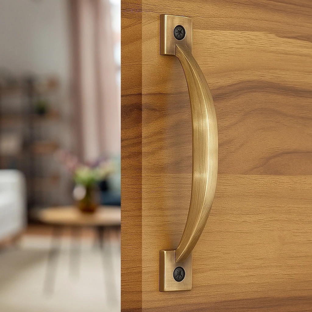 8" Brass Pull Handle PH-020 | Solid Brass Pull Handle | Door Pull Handle | Gold Finish Brass Pull Handle | Royal Pull Handle | Pack OF 2