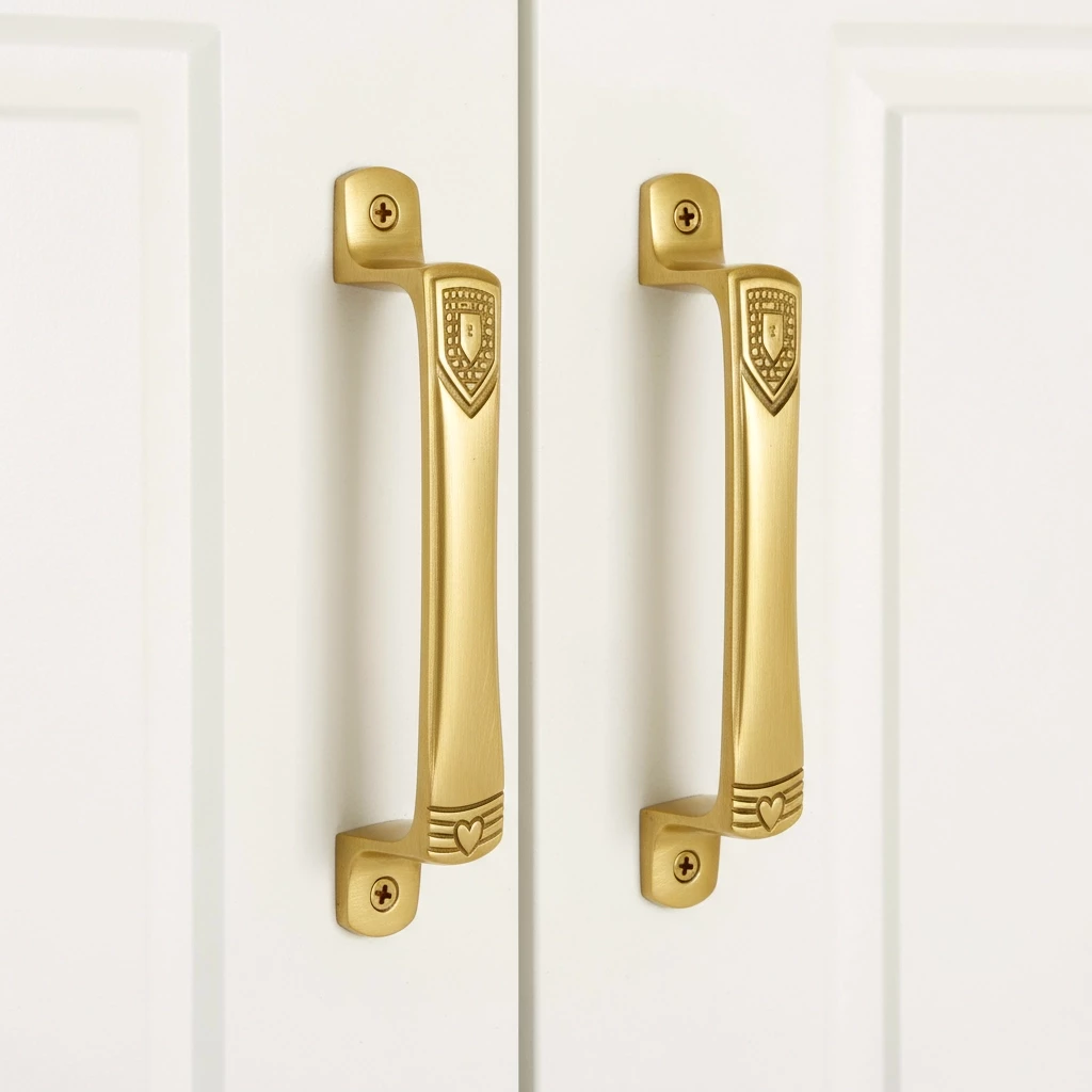 6" Brass Cabinet Handle CH-039 | Brass Antique Handle | Brass Antique Drawer Handle | Brass Antique Window Handle | Pack OF 2