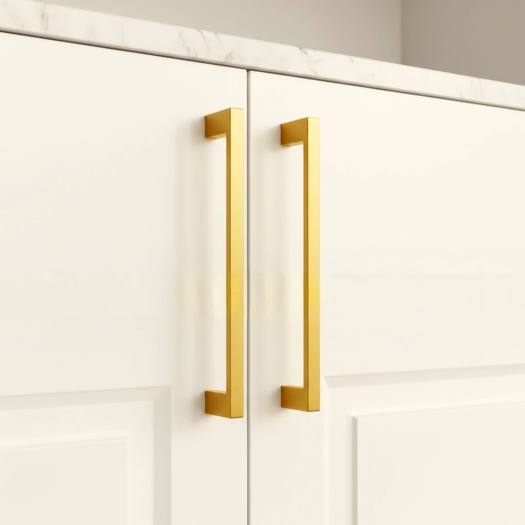 6" Brass Cabinet Handle CH-040 | Gold Finish | Brass  Drawer Handle | Brass  Window Handle | Pack OF 2