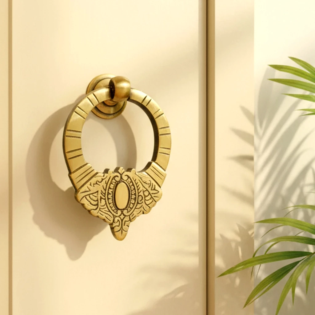 5" Crown Brass Door Knocker DK-025 | Antique Finish Crown Door Knocker | Solid Brass Door Knocker | Ring door Knockers