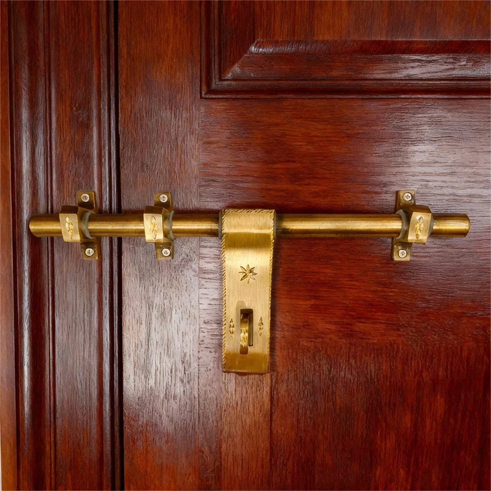 12" X 16mm Brass  Aldrop AL-009 | Handcrafted Brass  Door Aldrop | Antique + DC Traditional Indian Style Door Aldrop | Heavy Duty Brass Door Aldrop | Pack Of 1