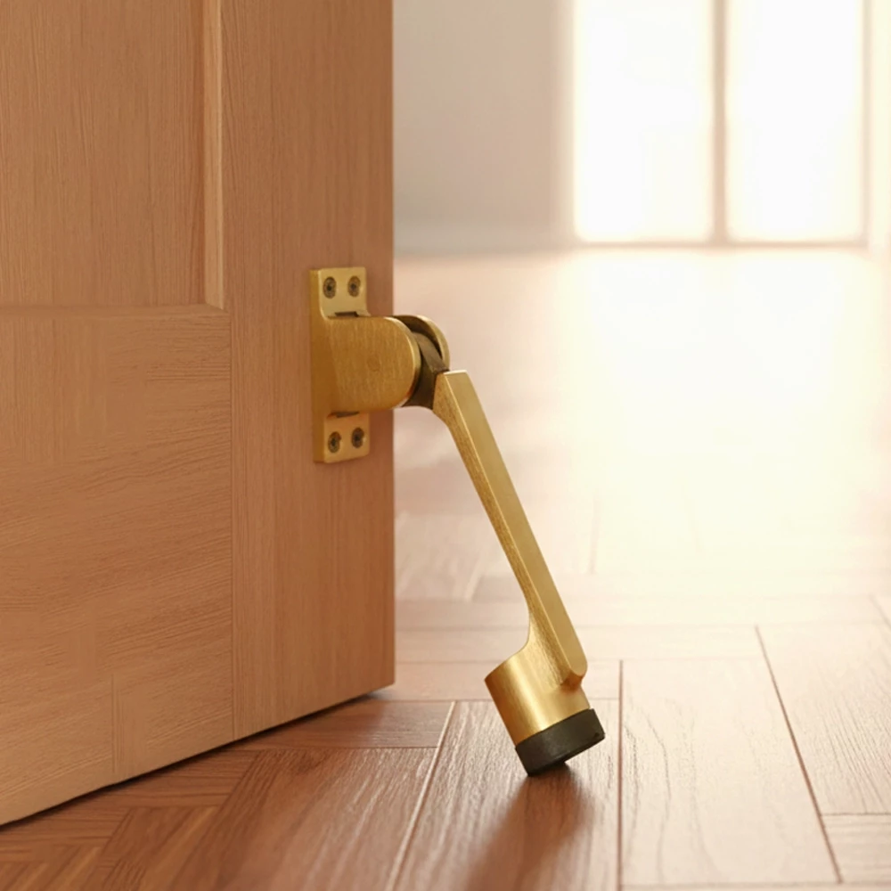 Brass Door Stopper – Antique Finish | Heavy Duty 5" Brass Door Stopper (Model: BDS-001)