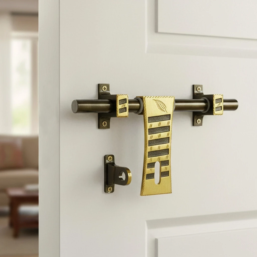 10" Brass Aldrop AL-013 | Antique DC Finish Aldrop | Single Door Aldorp | Brass Door security Aldrop