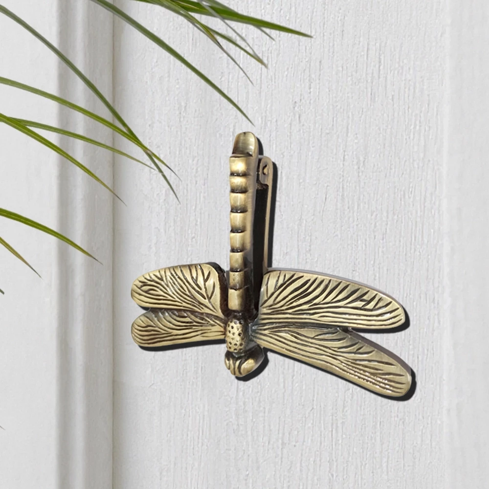 4" Butterfly Brass Door Knocker DK-016 | Antique Finish Door Knocker | Flutter Brass Knocker | Solid Brass Butterfly Knocker |
