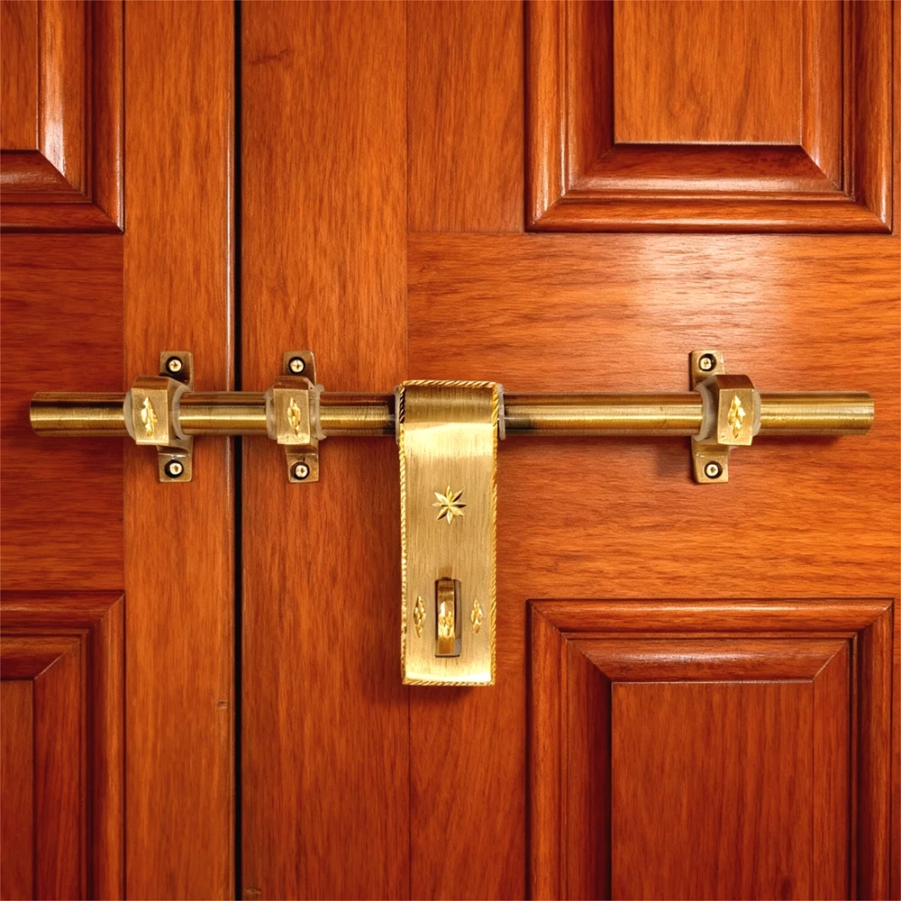 12" X 16mm Brass Aldrop AL-009 | Handcrafted Brass Door Aldrop | Antique + DC Traditional Indian Style Door Aldrop | Heavy Duty Brass Door Aldrop | Pack Of 1