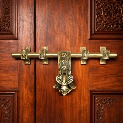 14" X 19mm Maharaja Brass Aldrop AL-033 | Antique Finish Brass Aldrop | Handcrafted Solid Brass Main Door Aldrop | Traditional Ornate Decorative Security Maharaja Brass Aldrop | Pack Of 1