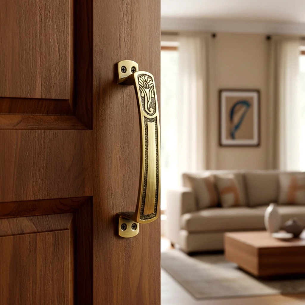 6" 2 Piece Brass Cabinet Handle CH-007 | Brass Antique Handle | Brass Antique Drawer Handle | Brass Antique Window Handle