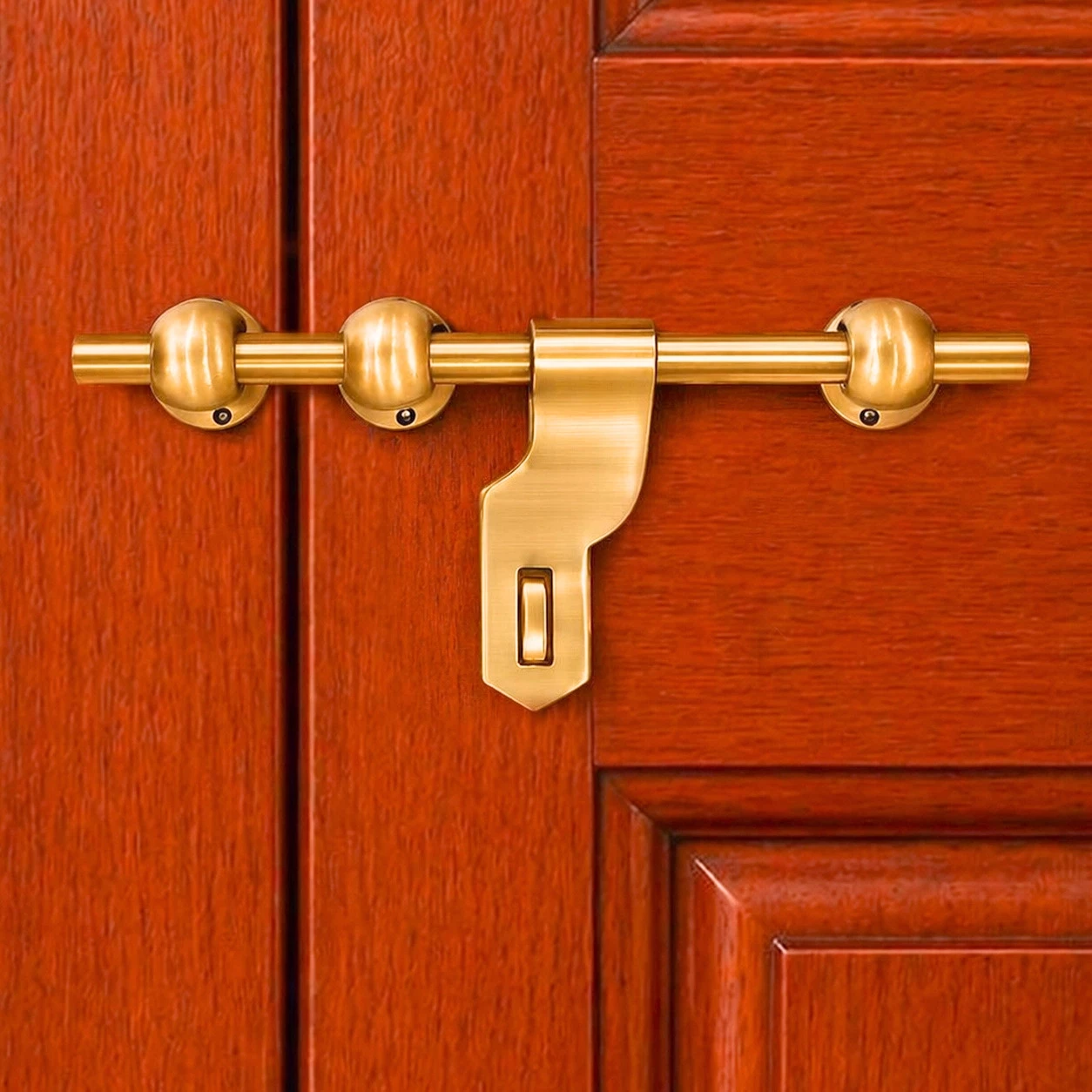 Prima Brass Aldrop 12 Inch Heavy Duty Door Latch | Premium Solid Brass Barrel Bolt | 16mm Thick Rod | Smooth Sliding Lock | Durable & Rust-Resistant Door Security Hardware (Product Code: 035)