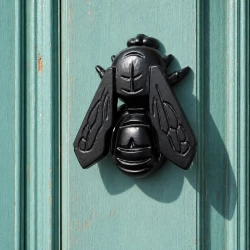 12cm Cast Iron Door Knocker CIDK-06 | Black Powder Coating Iron Door Knocker | Full Black Iron Door Knocker